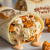 Spicy Cheesy Veg Shawarma Roll